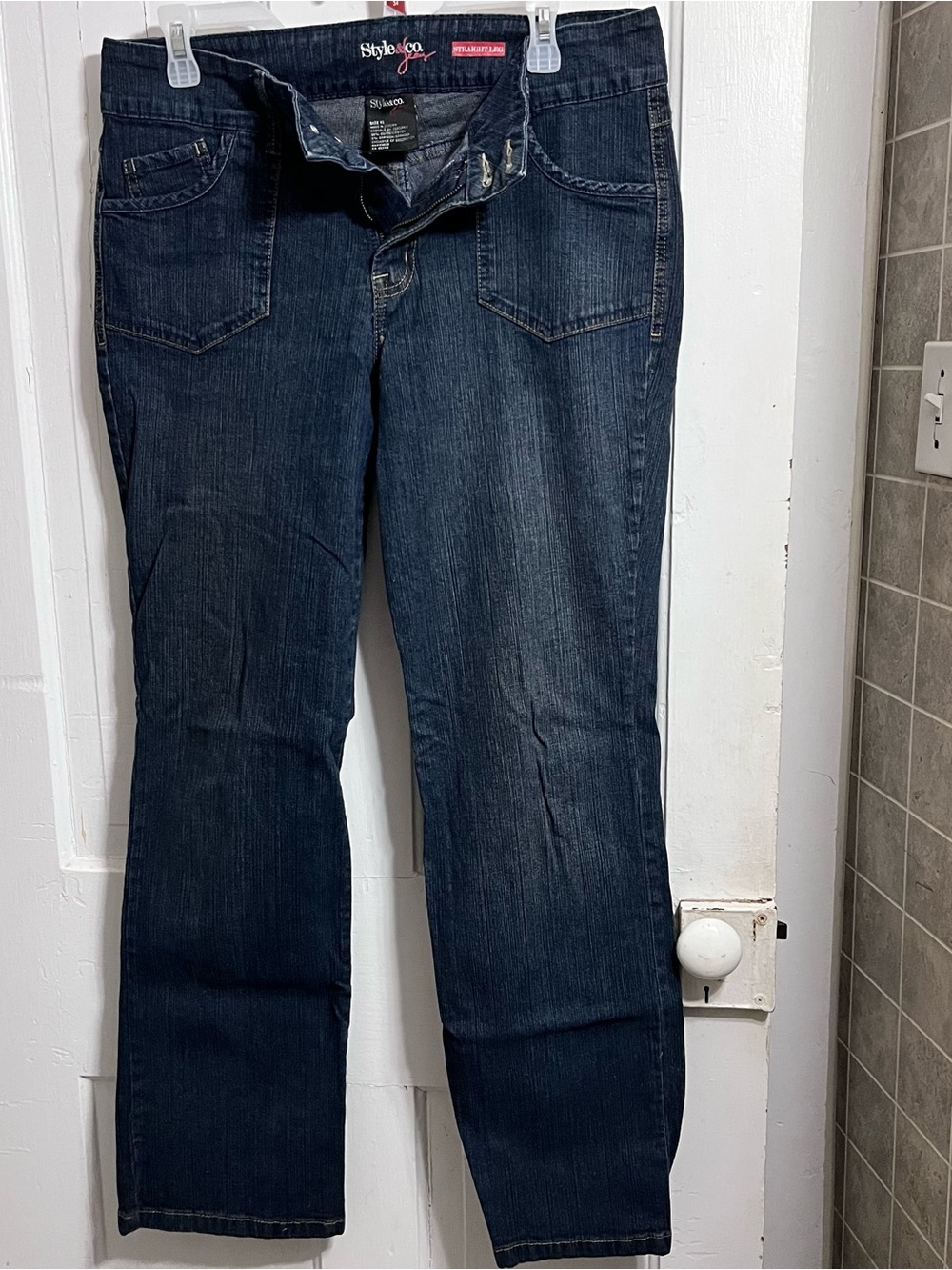 Style & Co. Dark Indigo Straight-Leg Women's Jeans